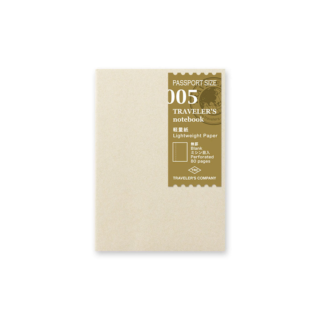 Traveler's Passport Notebook Refill Lightweight Paper - 005    at Boston General Store