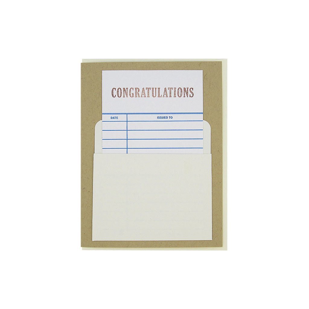 Congratulations Library Card Boston General Store