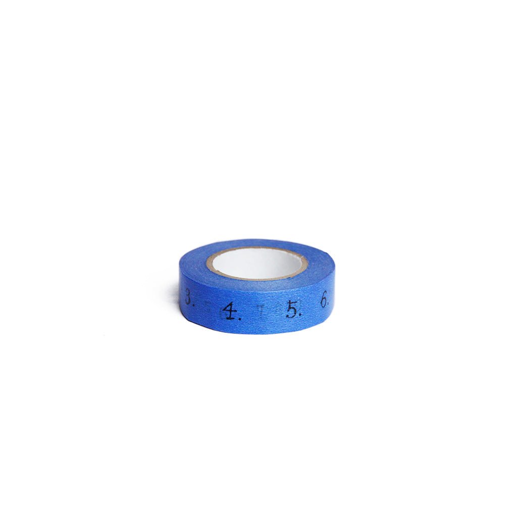 Number Washi Tape Blue   at Boston General Store
