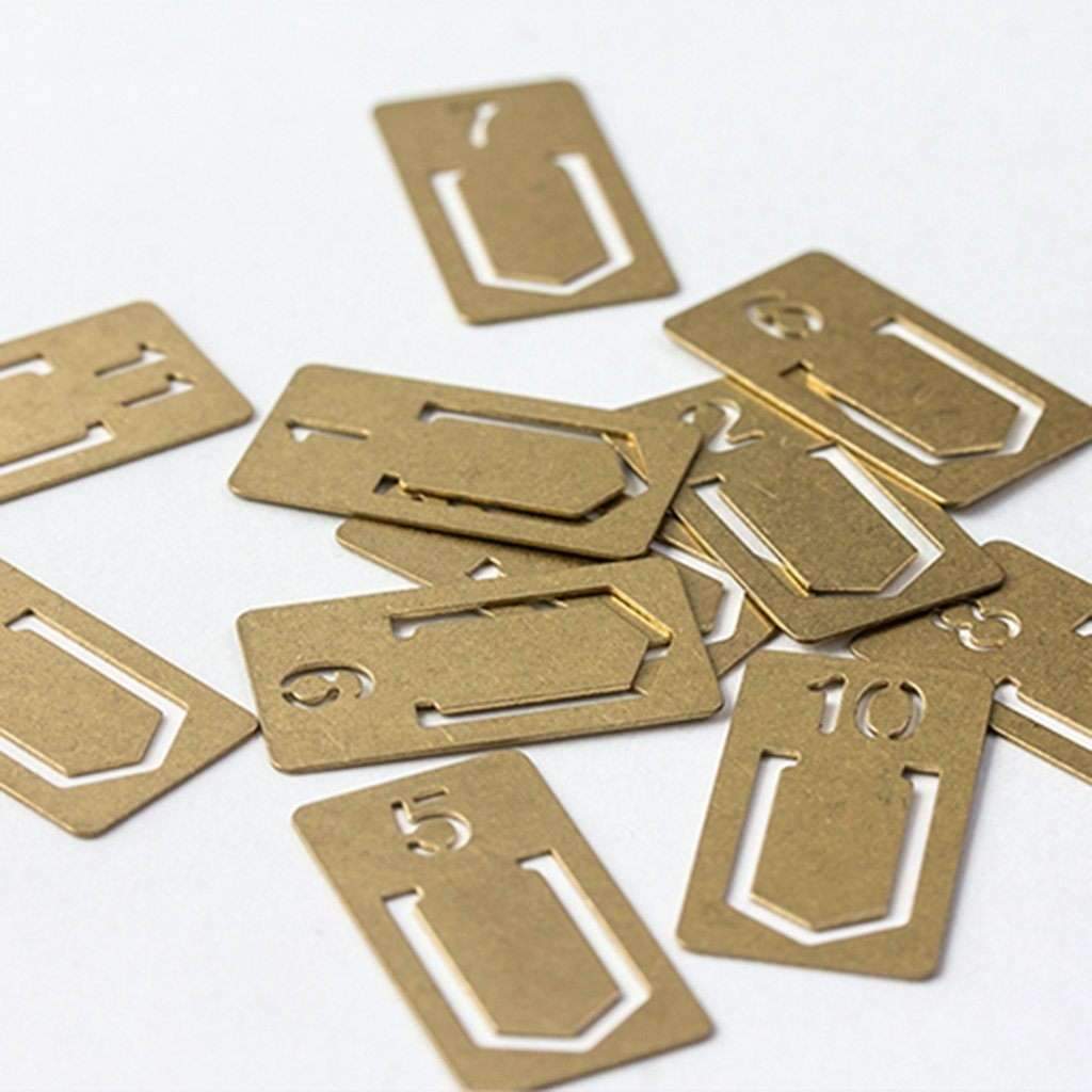 Traveler&#39;s Brass Number Clips    at Boston General Store