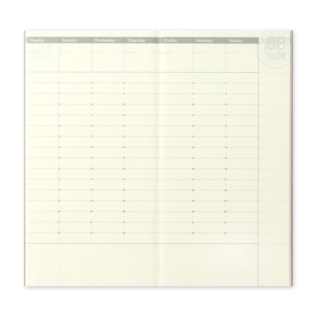 Traveler's Notebook Refill Diary Weekly - 018 Boston General Store