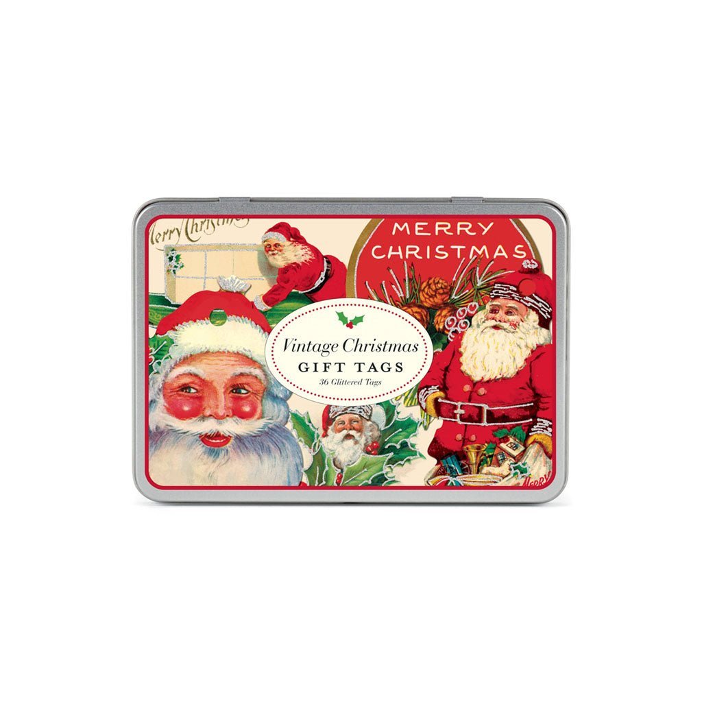 Vintage Christmas Gift Tags - Santa Boston General Store