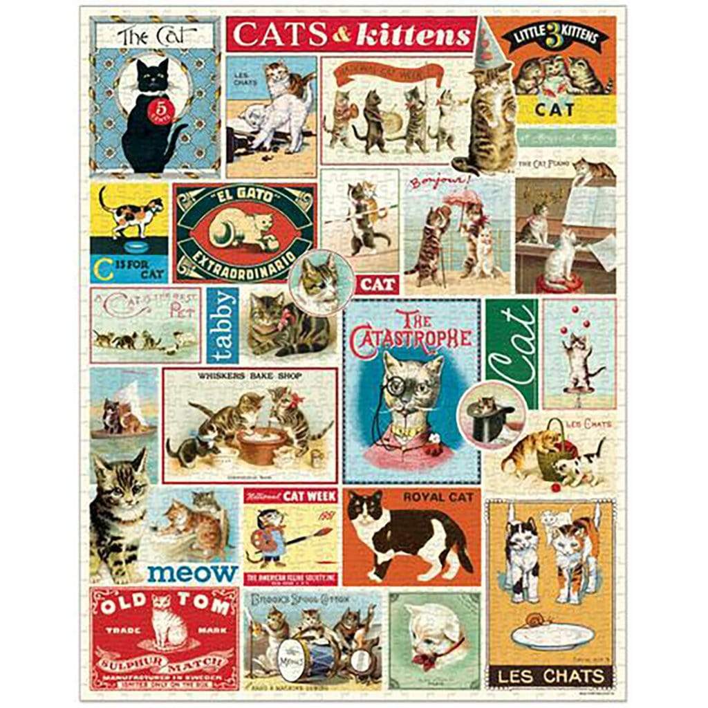 Vintage Themed Puzzles Cats &amp; Kittens   at Boston General Store