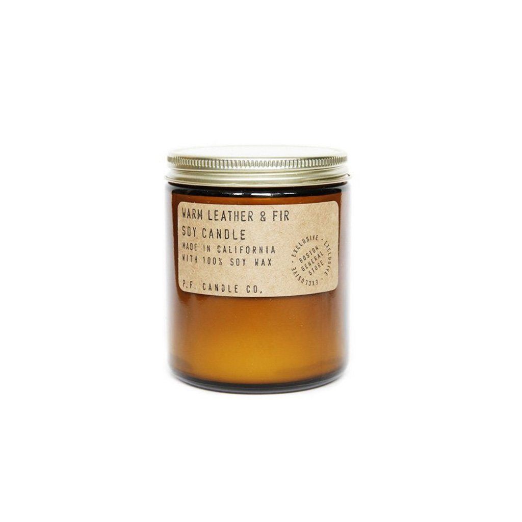 Warm Leather + Fir Soy Candle Boston General Store