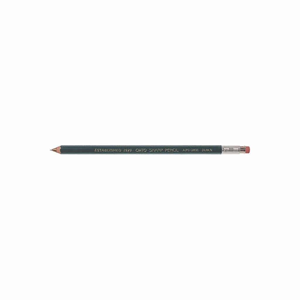 Wooden Mechanical Pencil with Eraser 0.5 MM Green   at Boston General Store