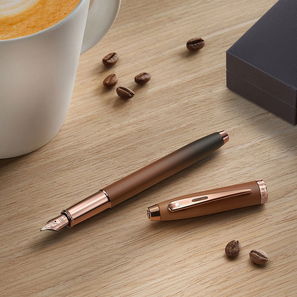 Sheaffer 100 9374 Coffee Edition Matte Brown Fountain Pen at Boston General Store