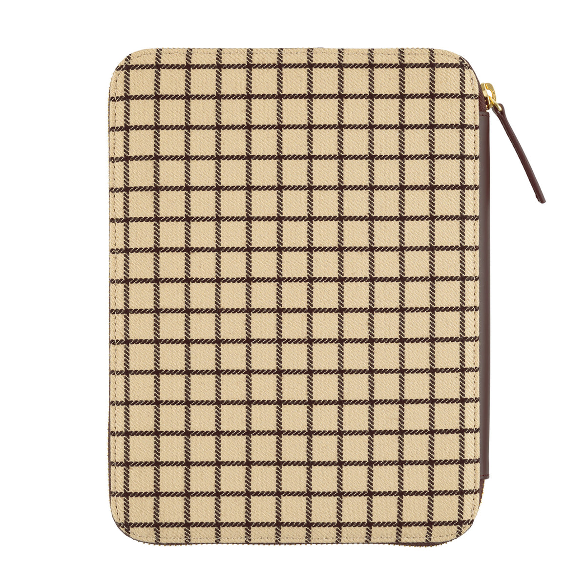 Hobonichi Techo Cover Cousin A5 -  Taut Zipped (Café au Lait Plaid)    at Boston General Store