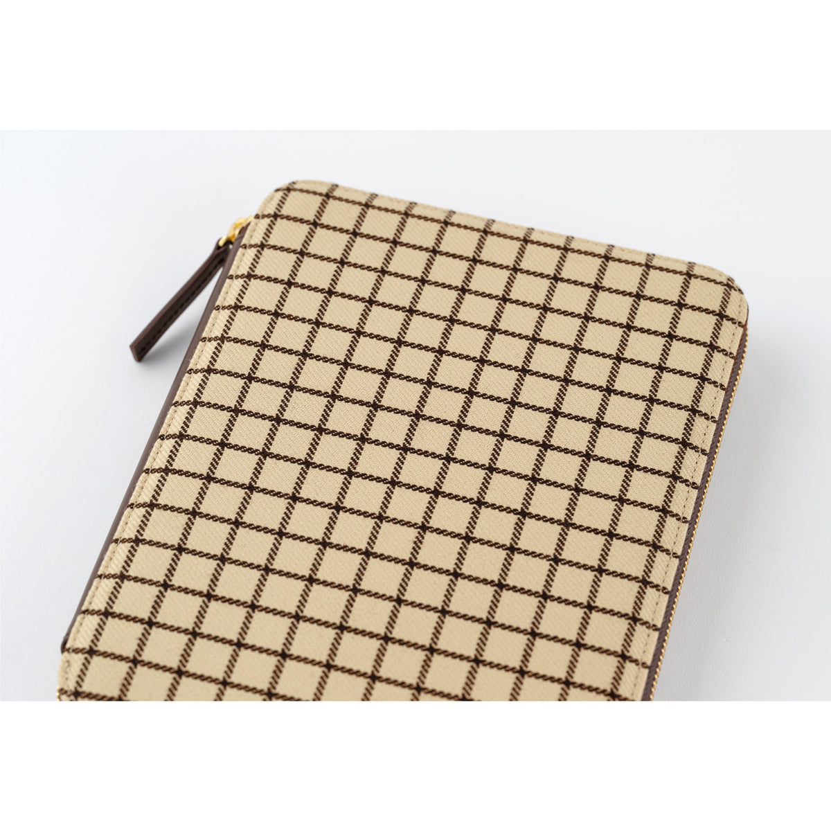 Hobonichi Techo Cover Cousin A5 -  Taut Zipped (Café au Lait Plaid)    at Boston General Store