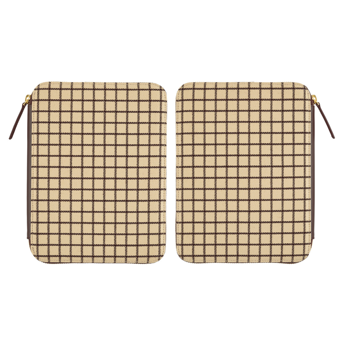 Hobonichi Techo Cover Cousin A5 -  Taut Zipped (Café au Lait Plaid)    at Boston General Store