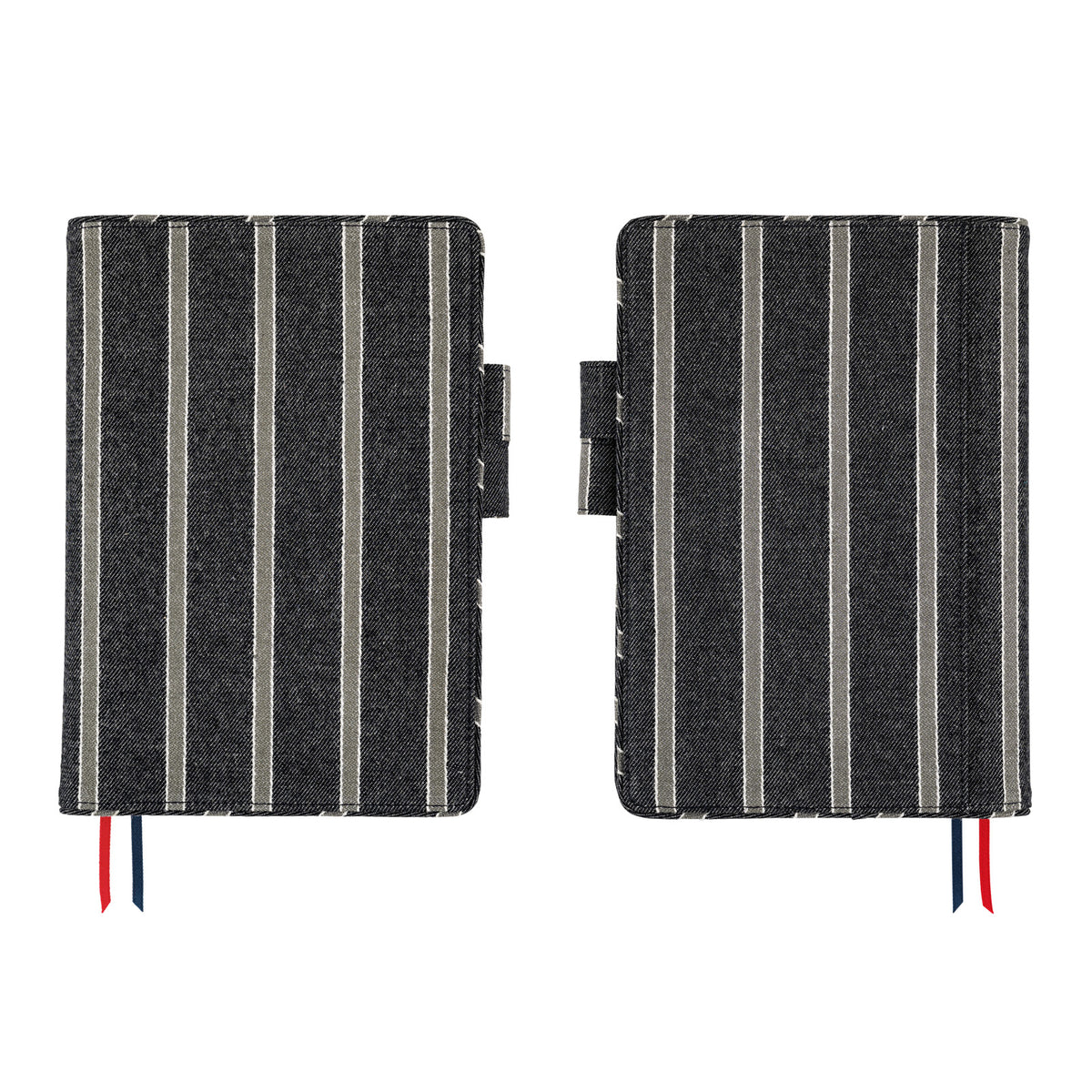 Hobonichi Techo Cover Cousin A5 -  Lined Fabric: Twill (Navy x Gray)    at Boston General Store