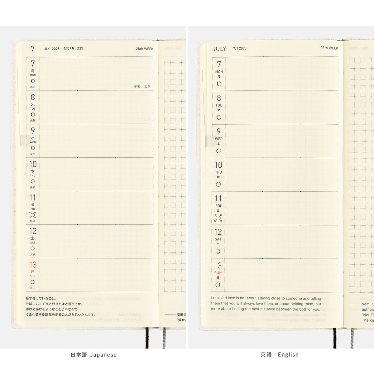 Hobonichi Techo Weeks -  Hiroko Kubota: Night Cherry Blossom Snow Globe    at Boston General Store