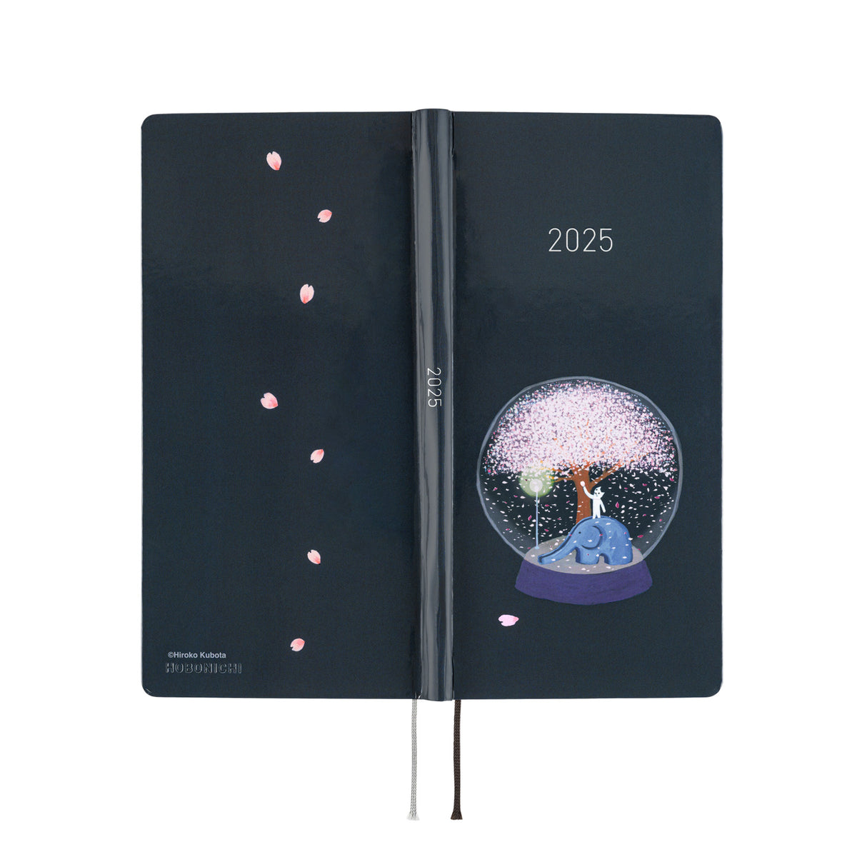 Hobonichi Techo Weeks -  Hiroko Kubota: Night Cherry Blossom Snow Globe    at Boston General Store
