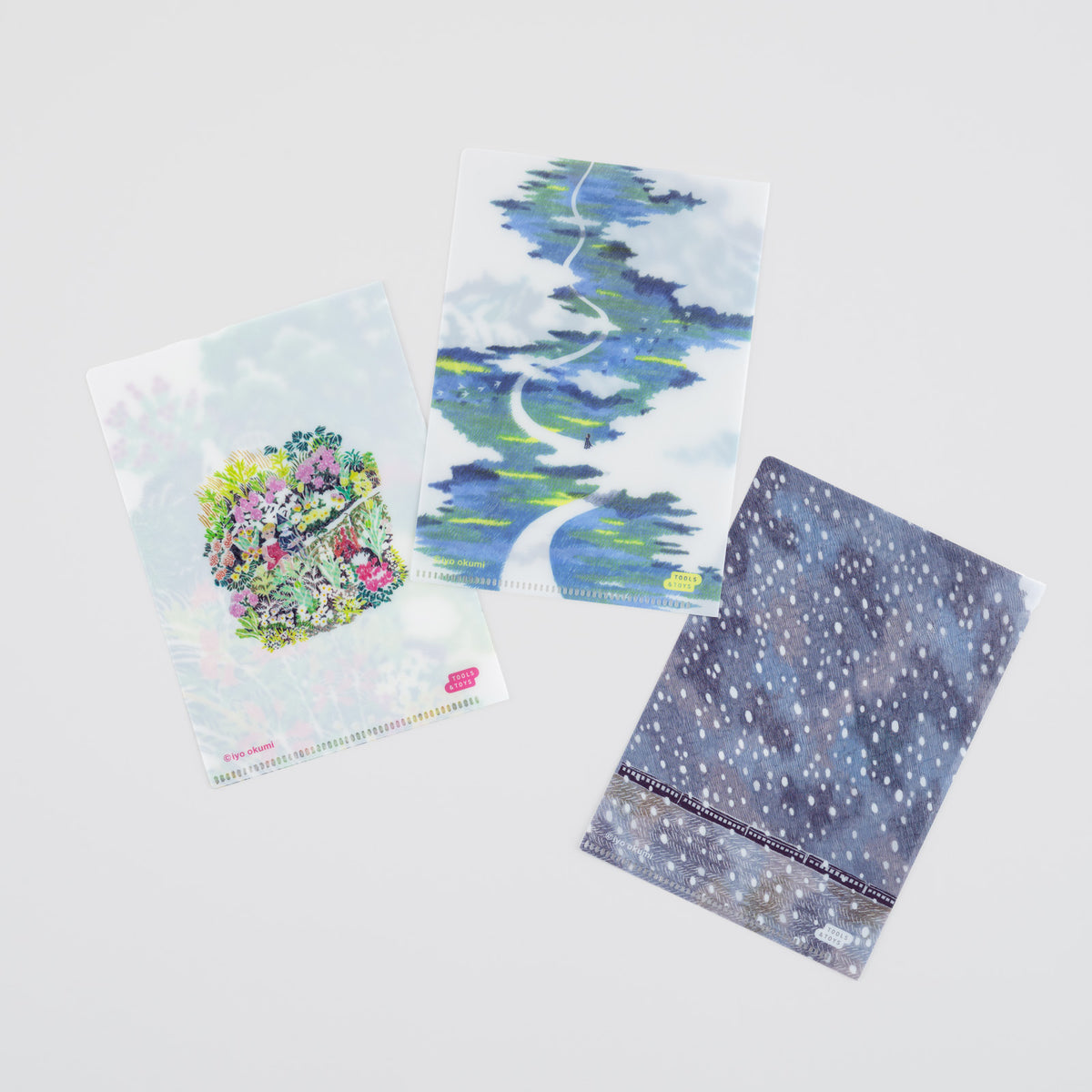 iyo okumi: Hobonichi Clear Folder Set of 3 for A6 Size (iyo okumi)    at Boston General Store