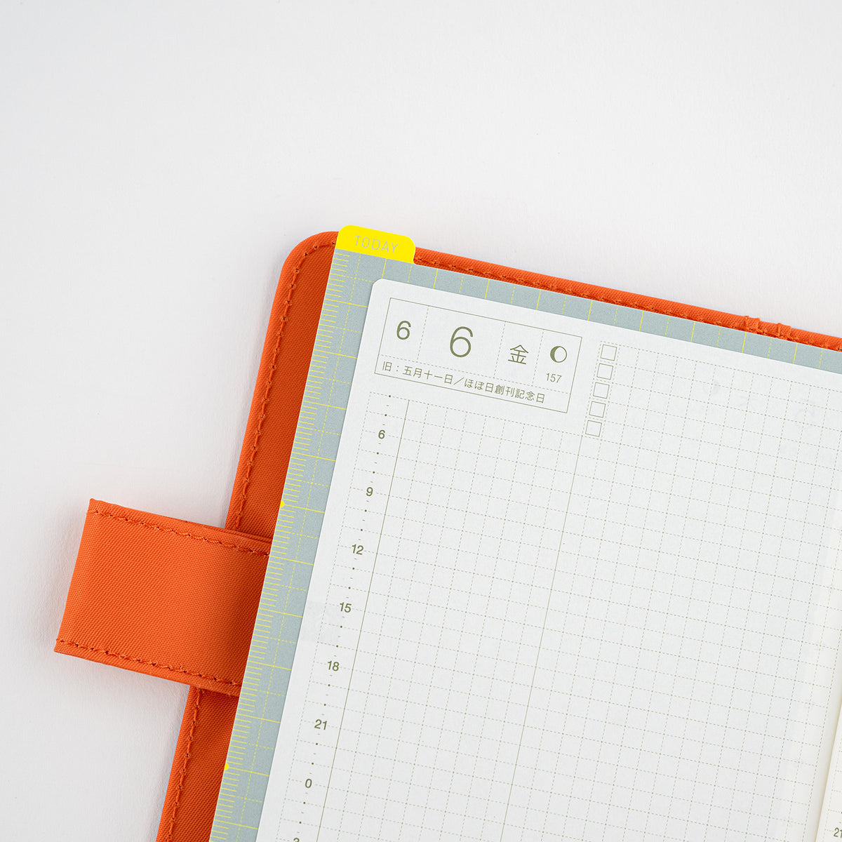 Hobonichi Pencil Board for A6 Size (Ice Gray x Yellow)    at Boston General Store