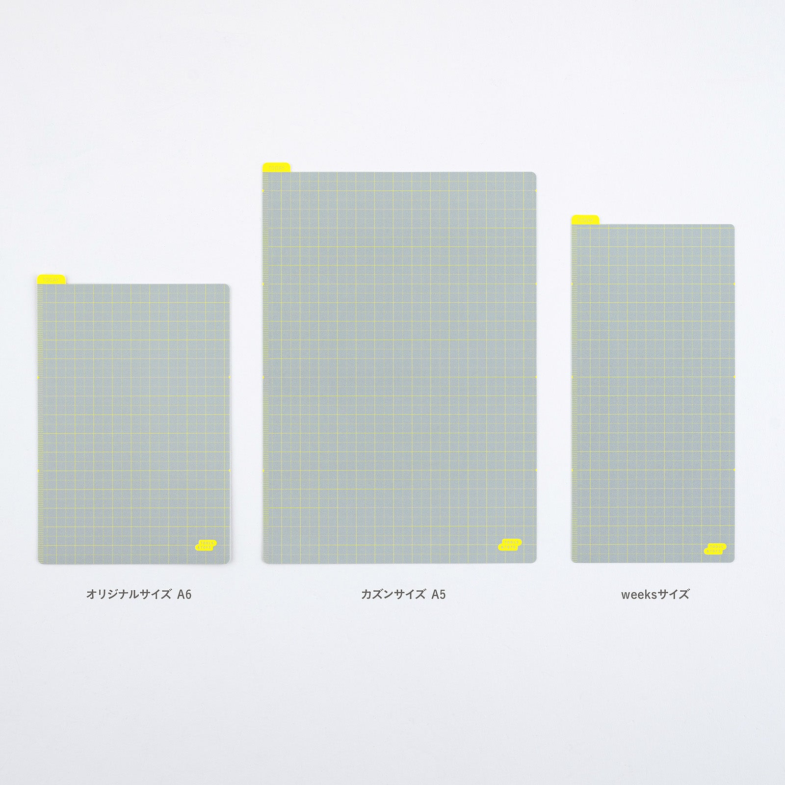 Hobonichi Pencil Board for A5 Size (Ice Gray x Yellow)    at Boston General Store