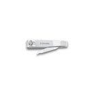 8 cm metal nail clippers with built in file on white background