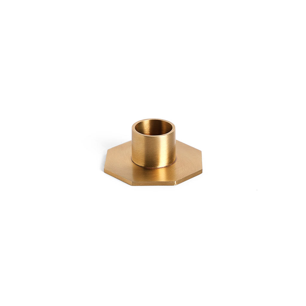 Brass Candleholder, Octagon    at Boston General Store