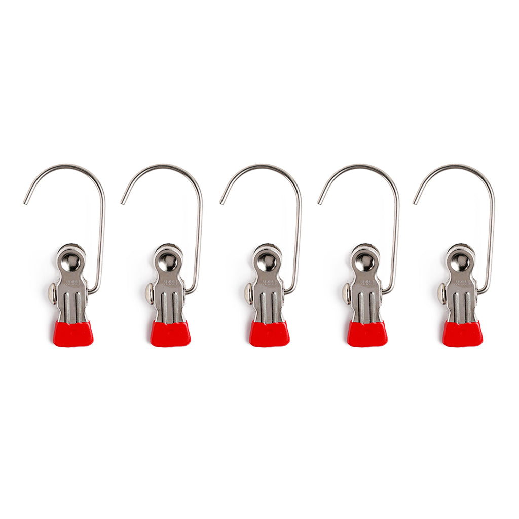 Hanging Clip with Grip, Set of 5 Red at Boston General Store