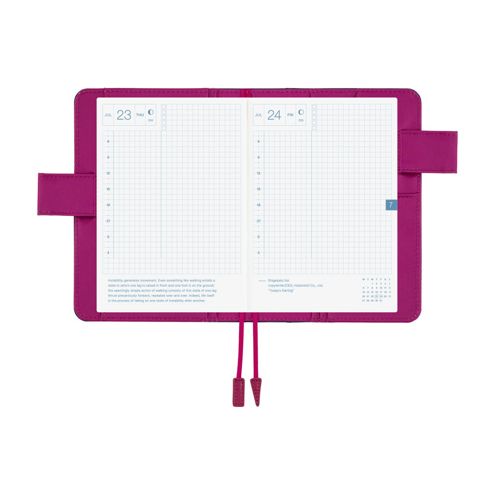 Hobonichi Techo Original A6 2026 - Book with Cover - Colors: Mystic Berry at Boston General Store