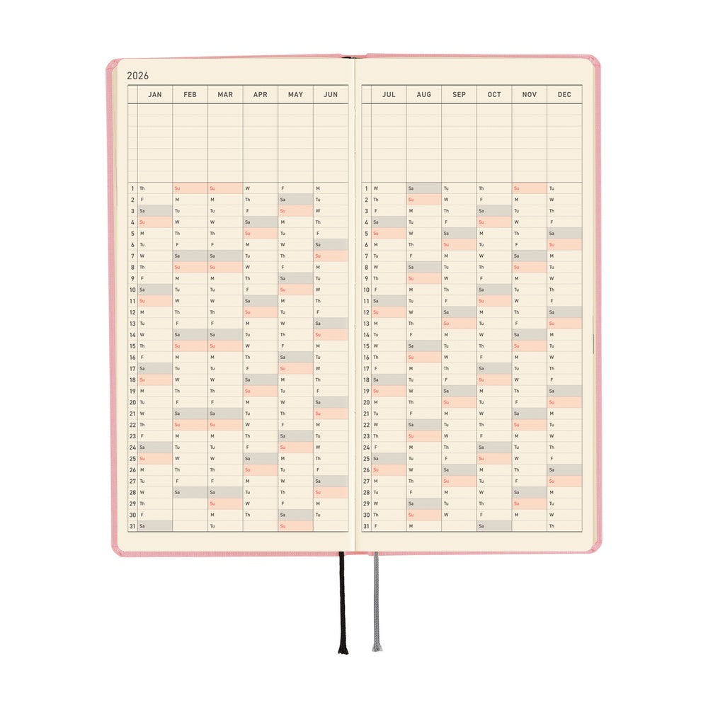 Hobonichi Techo Weeks 2026 - Colors: Strawberry Milk at Boston General Store