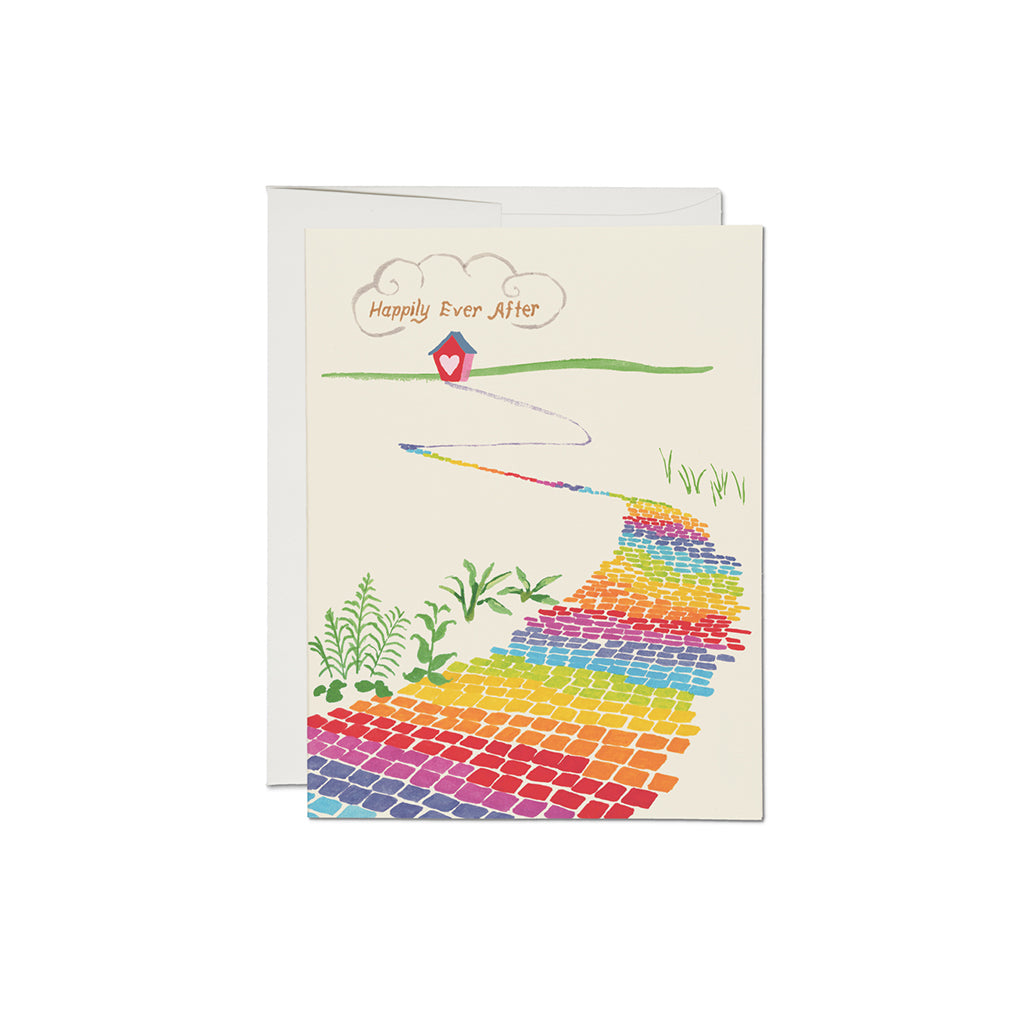 Rainbow Brick Road Wedding Card    at Boston General Store