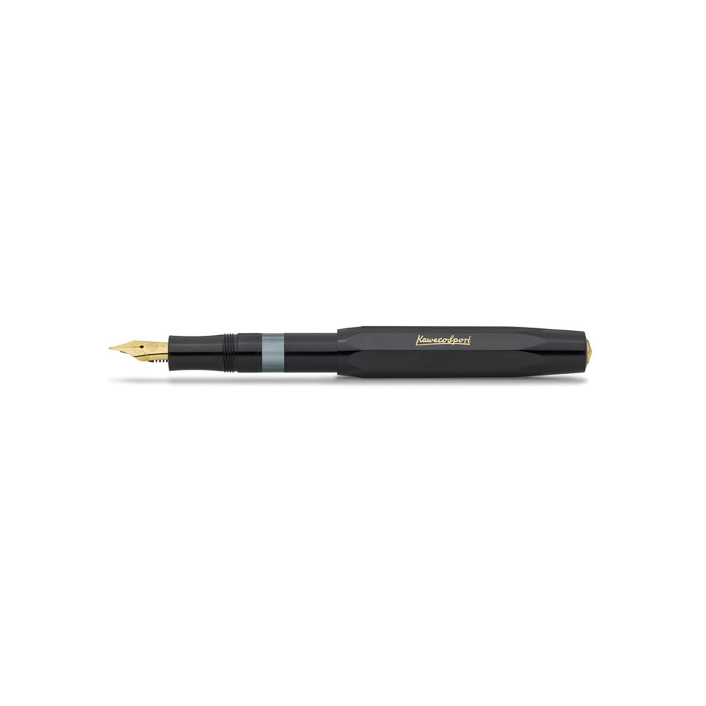 Kaweco Piston Sport Classic Fountain Pen in Black/Gold at Boston General Store