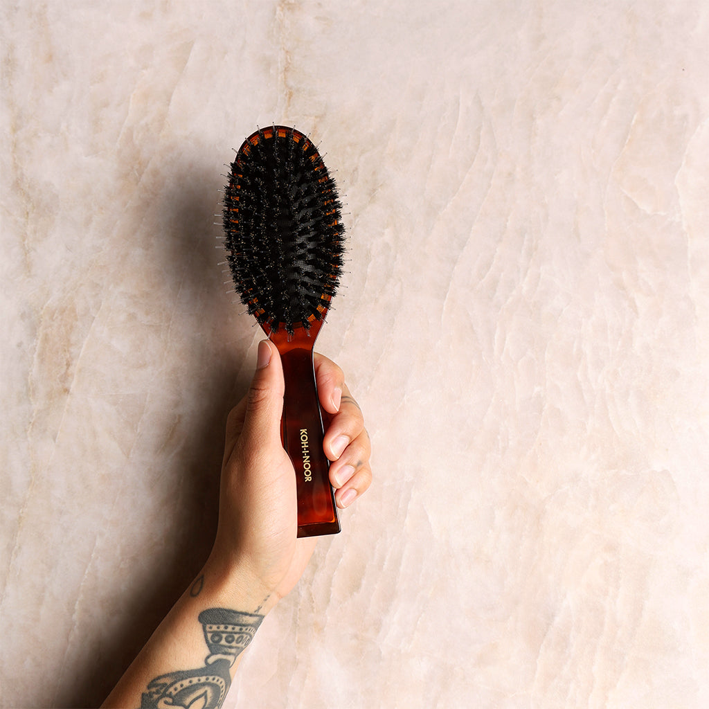Koh-I-Noor Jaspè Hair Brush with Boar Bristles at Boston General Store