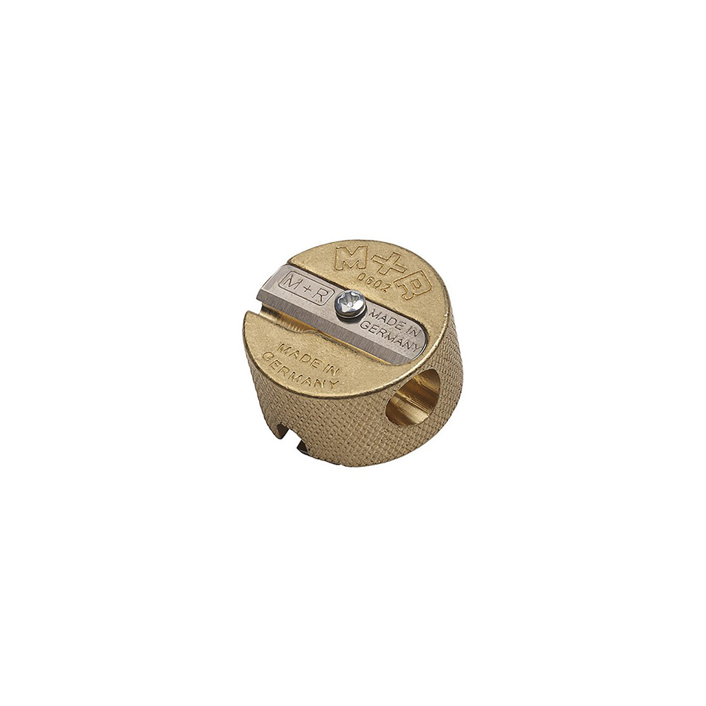 Discos Double Round Brass Sharpener - M+R    at Boston General Store