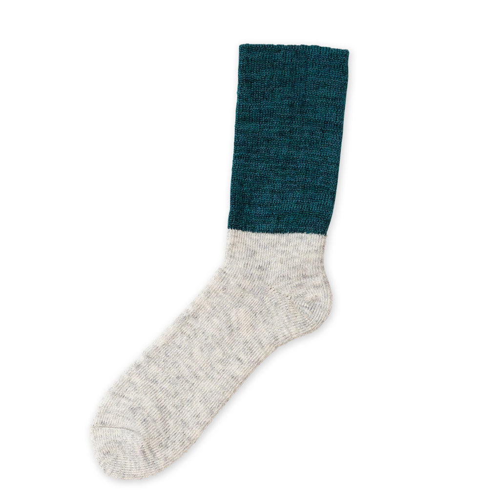 Mohair Wool Pile Socks Small T-Green  at Boston General Store