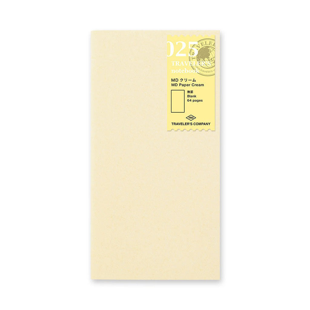 Traveler&#39;s Notebook Refill MD Paper Cream Blank - 025    at Boston General Store