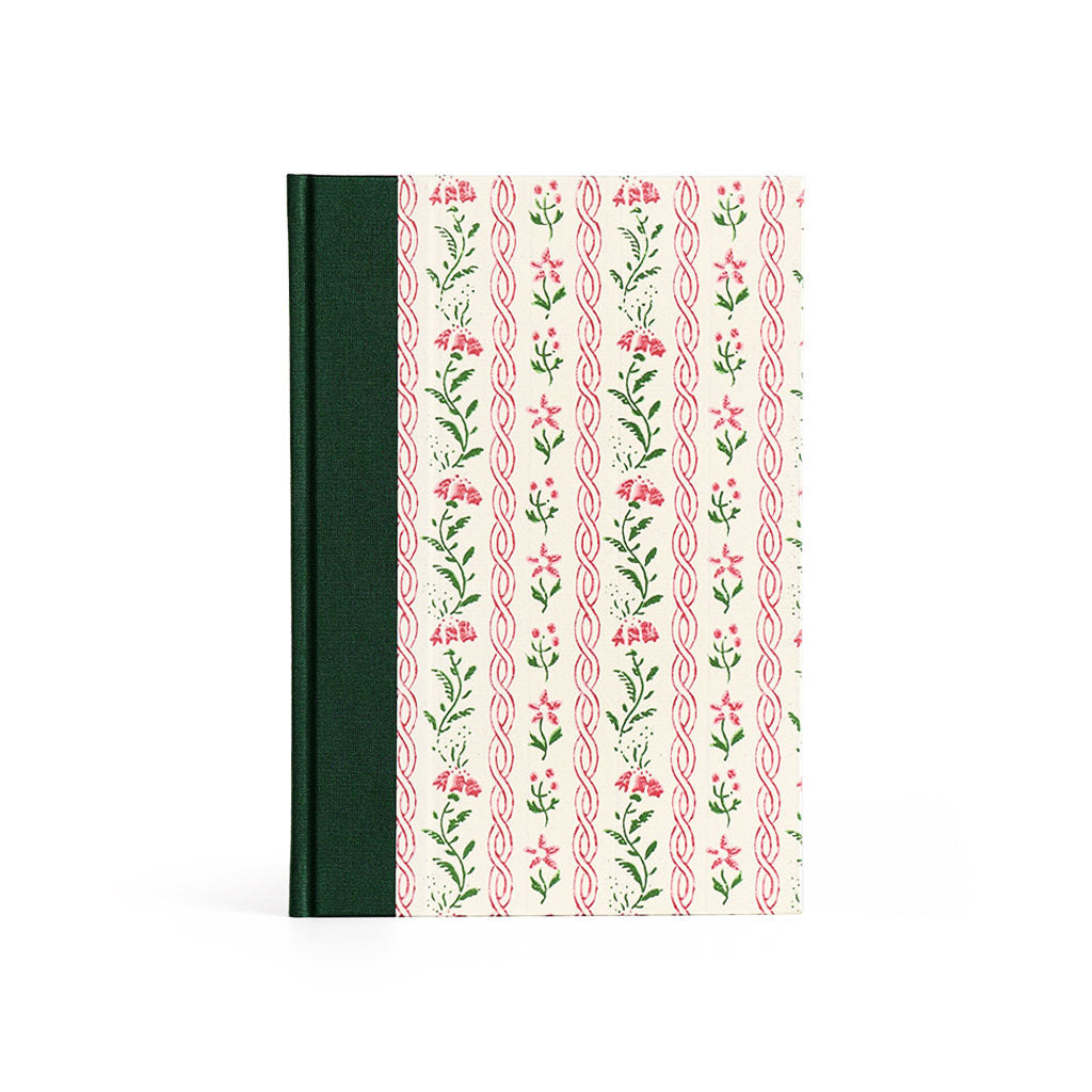 Rossi Canvas Bound Lined Notebook Pink Flowers at Boston General Store