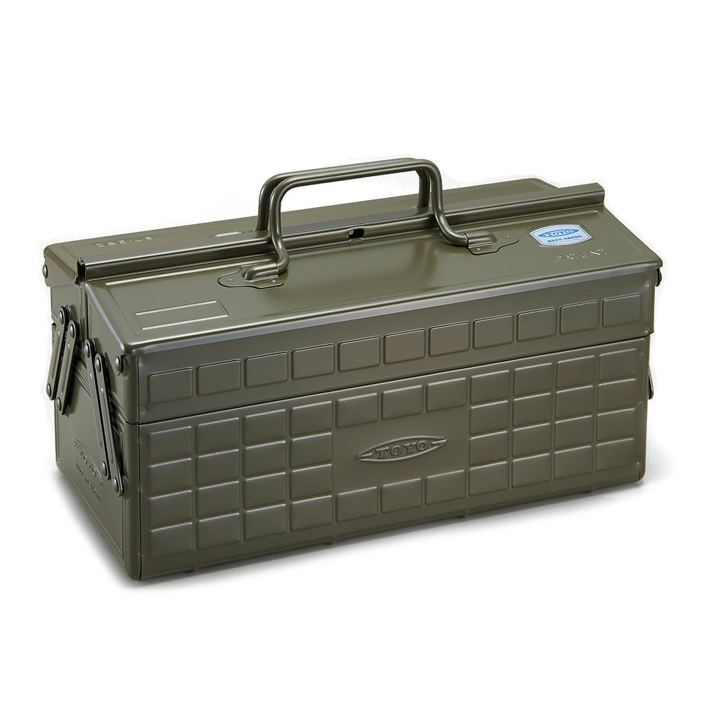 Toyo Steel Medium Two-Level Toolbox Green   at Boston General Store