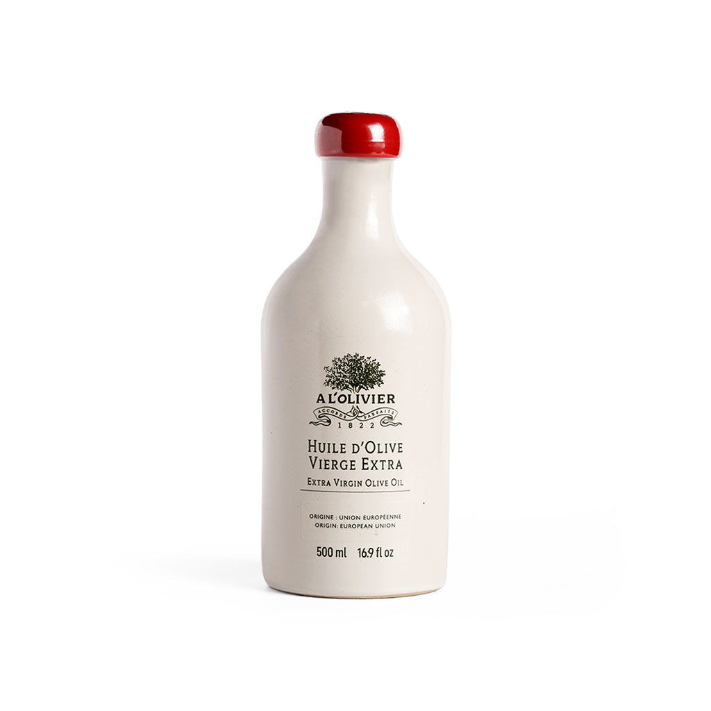 A l'Olivier Extra Virgin Olive Oil in Stone Jar at Boston General Store