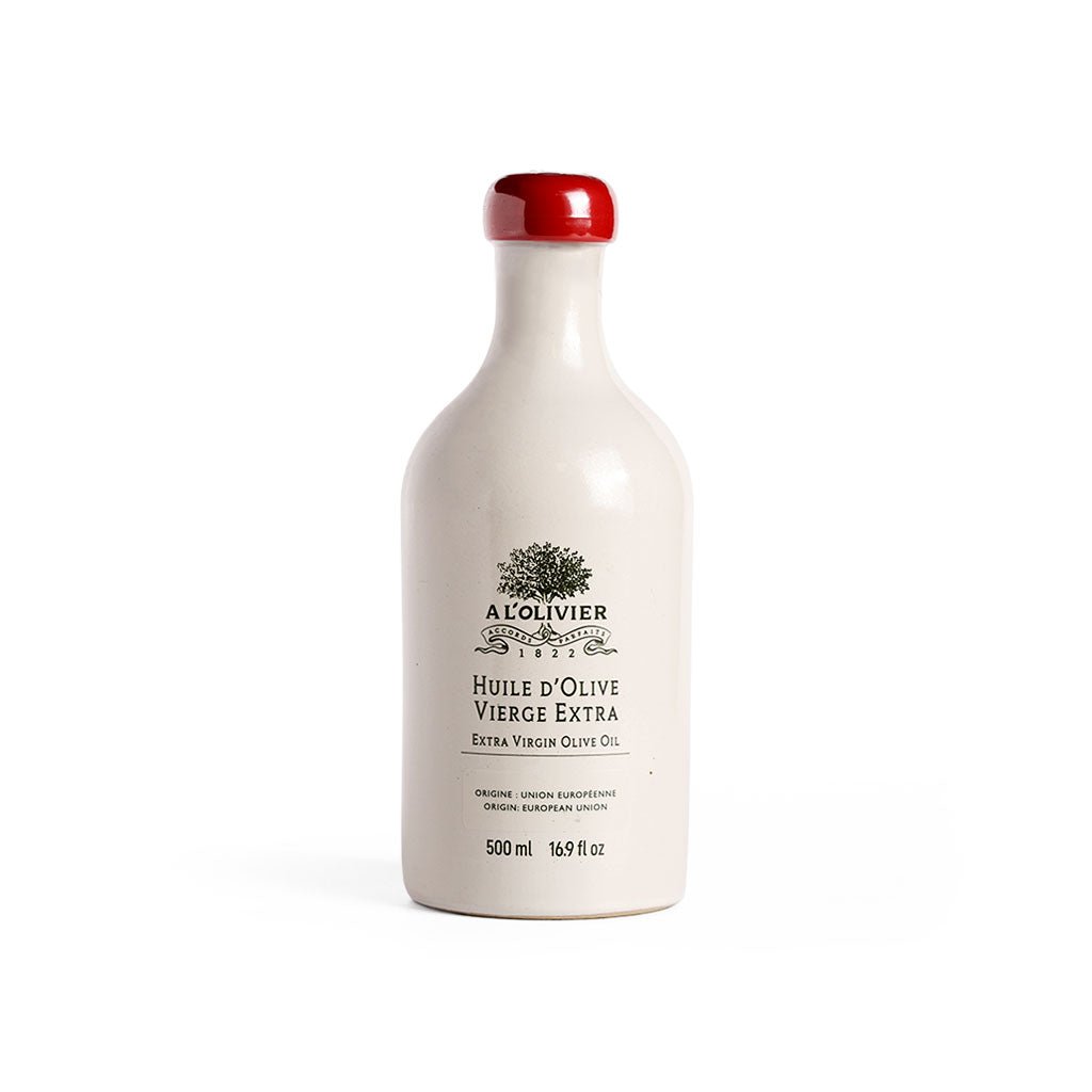 A l'Olivier Extra Virgin Olive Oil in Stone Jar Boston General Store