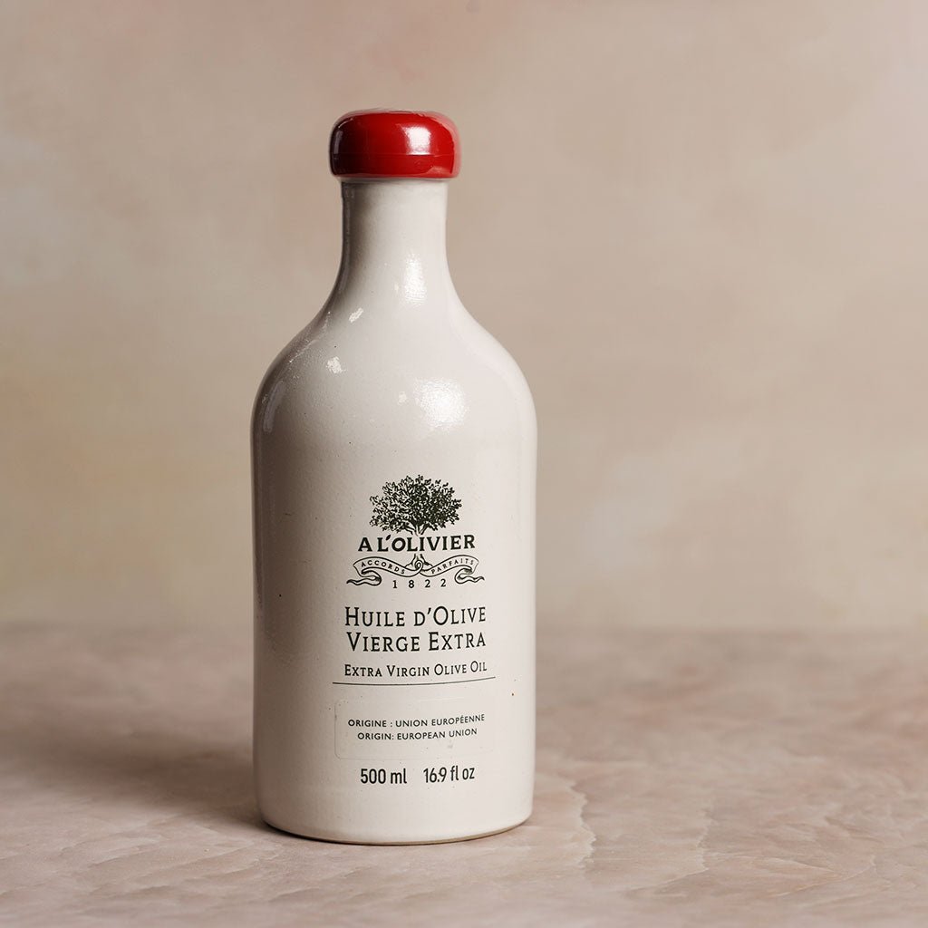 A l'Olivier Extra Virgin Olive Oil in Stone Jar Boston General Store