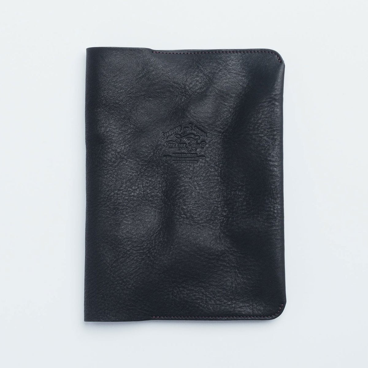 Textured Leather Notebook Cover Black A5 at Boston General Store