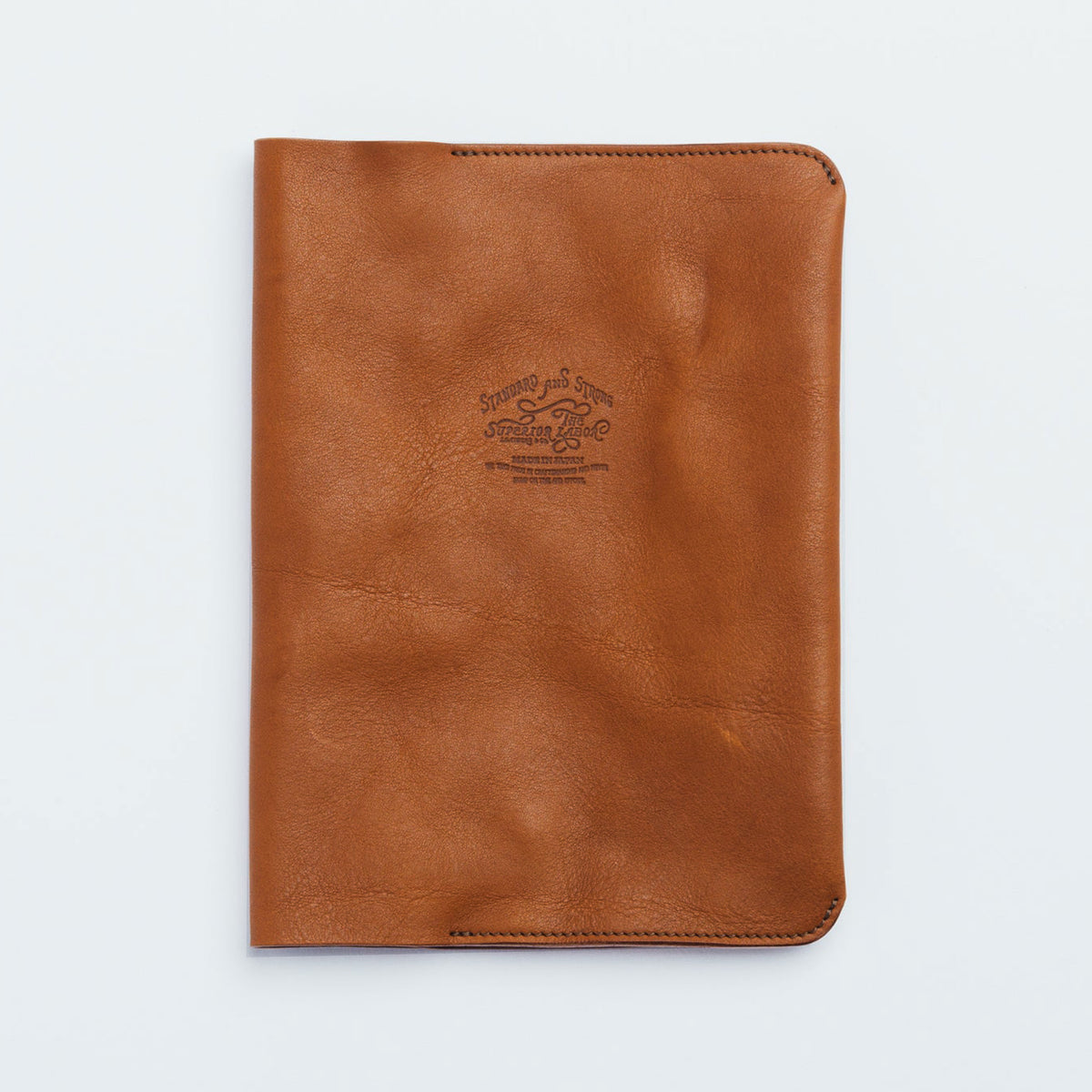 Textured Leather Notebook Cover Tan A5 at Boston General Store