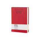 A red hardcover notebook with a white paper band around the lower half, photographed on a clean white background. The cover reads 'THE KING'S ENGLAND YORKSHIRE EAST RIDING WITH YORK' and the band reads 'ABOUT: BLANKS'.