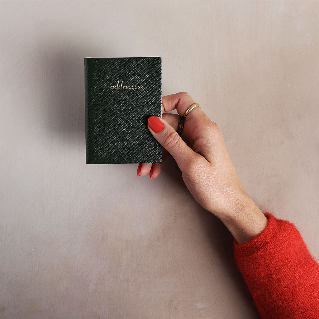 Charing Cross Small Leather Address Book    at Boston General Store