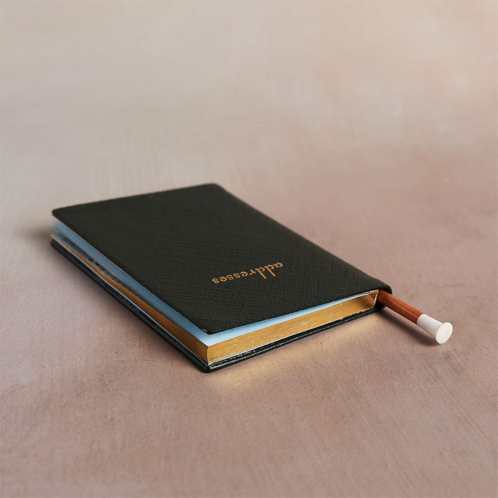Charing Cross Small Leather Address Book    at Boston General Store