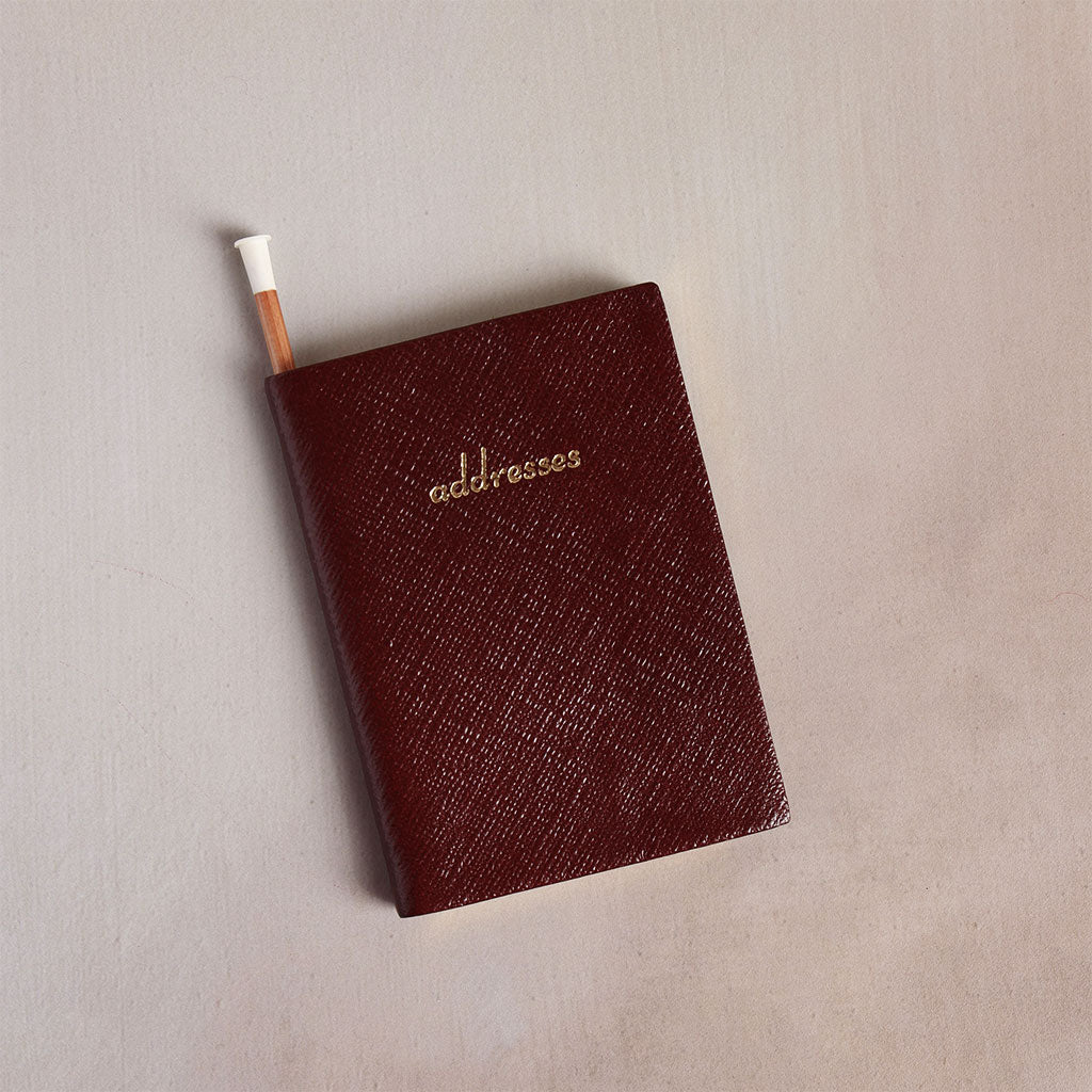 Charing Cross Small Leather Address Book    at Boston General Store