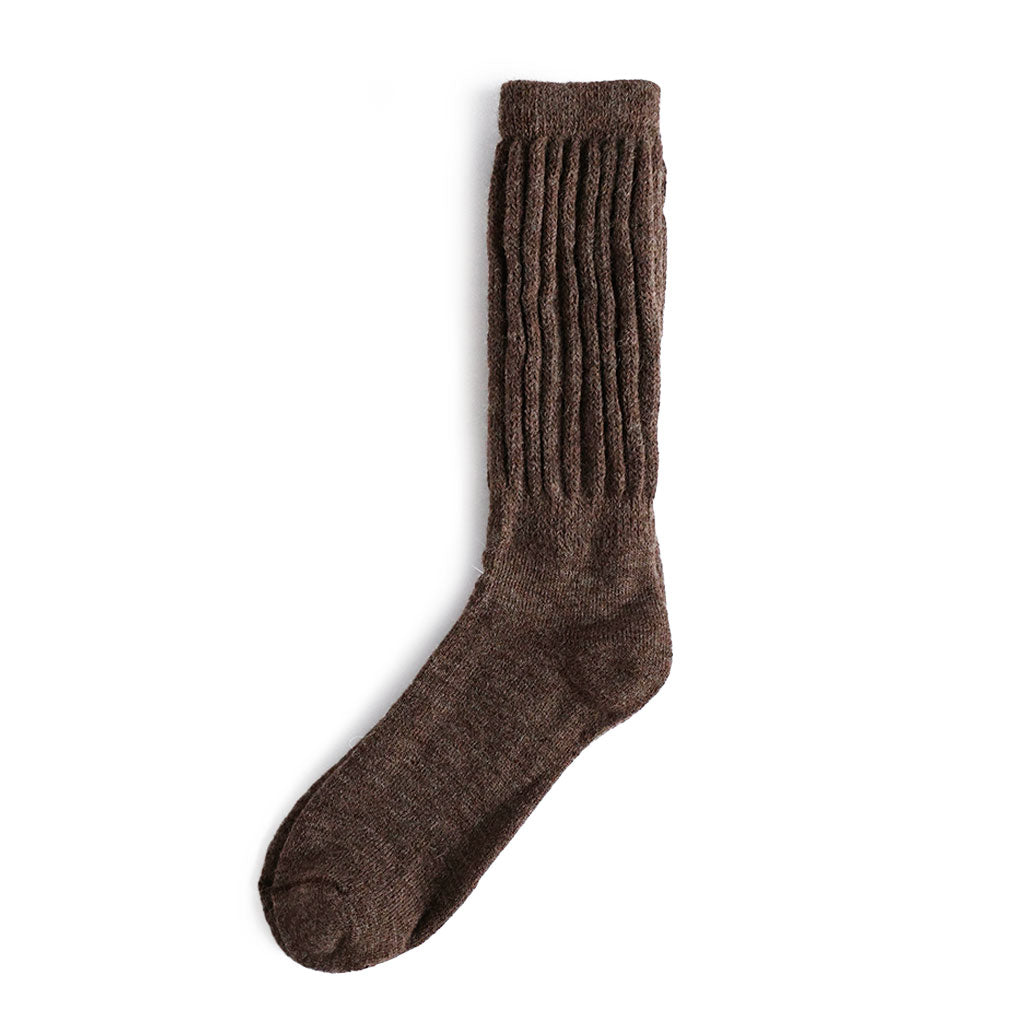 Alpaca Socks Medium Cocoa  at Boston General Store