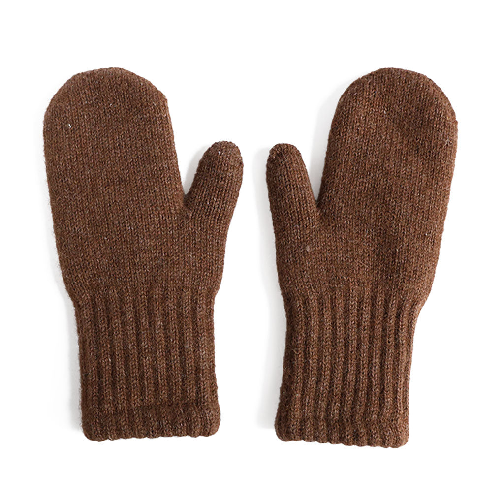 Alpaca Lined Mitten Small Brown  at Boston General Store