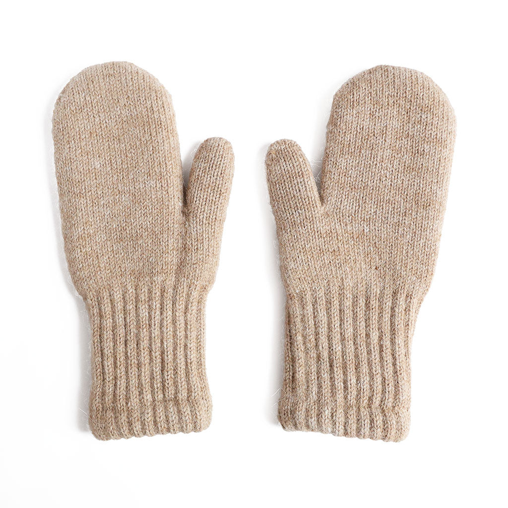 Alpaca Lined Mitten Small Camel  at Boston General Store