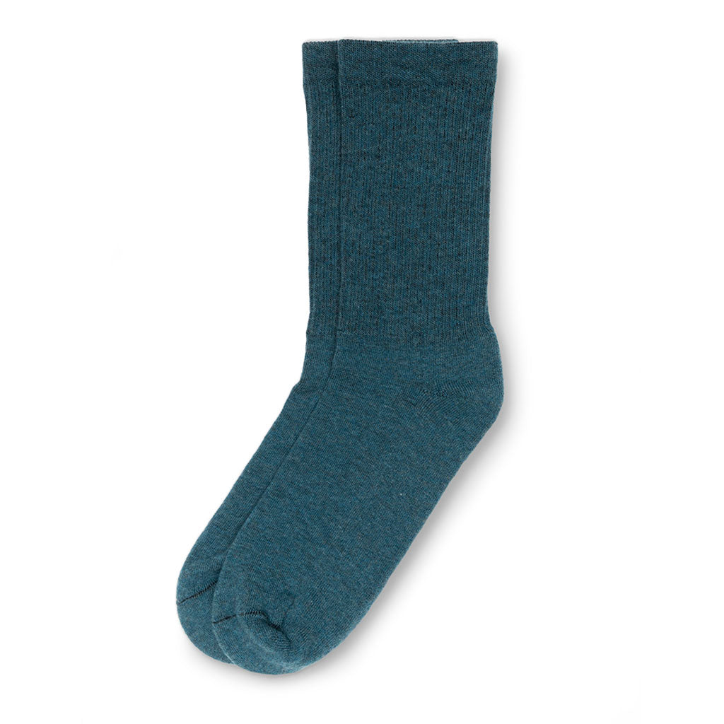 Supermerino Wool Socks Teal Heather   at Boston General Store