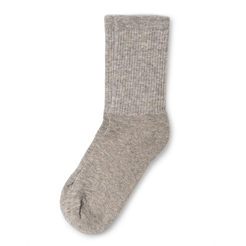 Supermerino Wool Socks Taupe Heather   at Boston General Store