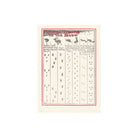 A holiday greeting card featuring illustrations of animal tracks in snow. 