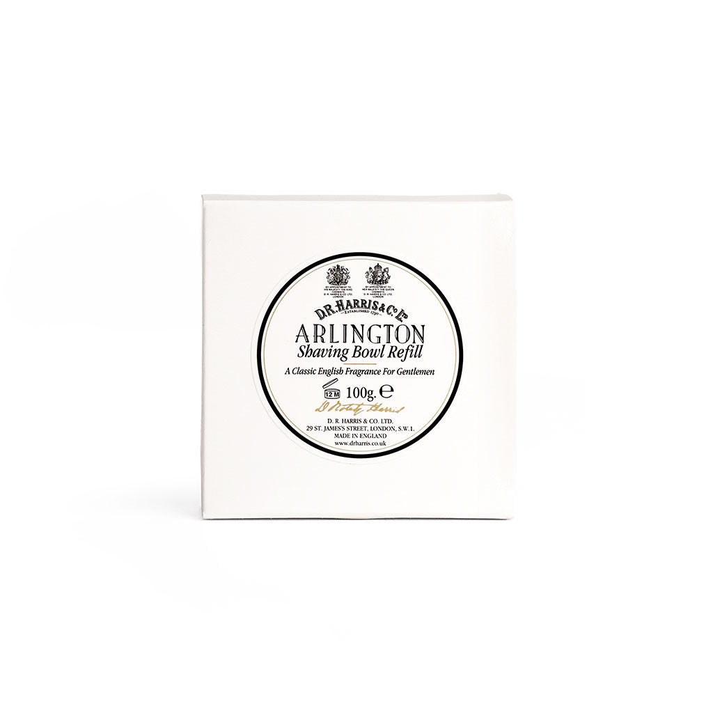 Arlington shaving soap bowl refill in packaging on a white background