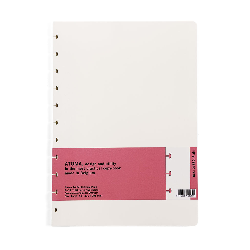 Atoma Elegant Disc-Bound Notebook Refills A4 Plain  at Boston General Store