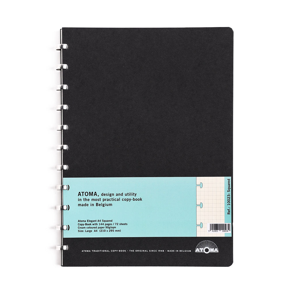 Atoma Elegant Disc-Bound Refillable Notebook A4 Grid  at Boston General Store